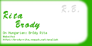 rita brody business card